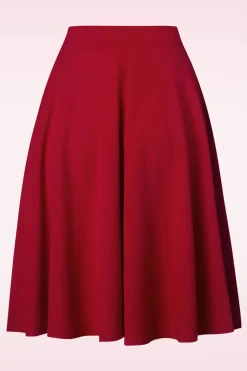 Vintage Chic for Topvintage Sheila Swingrok In Lippenstiftrood>Vrouwen Rokken