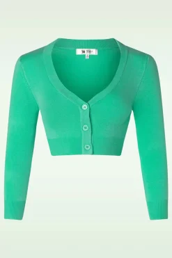 Mak Sweater Shela Cropped Cardigan In Opaal>Vrouwen Vestjes