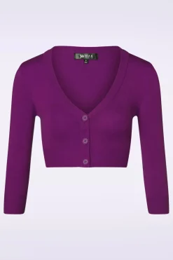 Mak Sweater Shela Cropped Vest In Paars>Vrouwen Vestjes