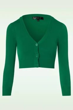Mak Sweater Shela Cropped Vest In Smaragdgroen>Vrouwen Vestjes