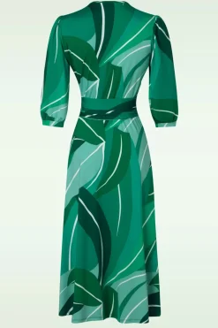 K-Design Shelley Crossover Midi Jurk In Groen><noscript><img width=