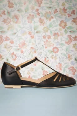 Charlie Stone Singapore T-Strap Flats In Zwart>Vrouwen Ballerina's