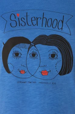 Mademoiselle Yu00e9Yu00e9 Sisterhood T-Shirt In Krachtig Blauw><noscript><img width=
