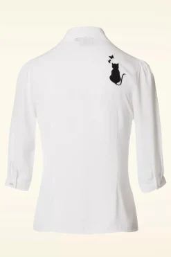 Banned Retro Snow Bird Blouse In Ivoorwit>Vrouwen Blouses