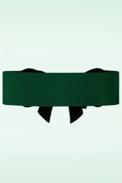 Banned Retro Speel Het Met De Juiste Strikriem In Flessengroen>Vrouwen Riemen