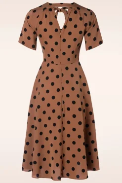 Banned Retro Spot Set Sail Swing Jurk In Bruin>Vrouwen Swing Jurken