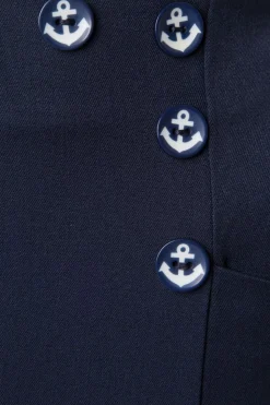 Banned Retro Stay Awhile Broek In Marineblauw><noscript><img width=