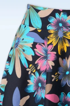 Banned Retro Summer Bee Swing Rok In Marineblauw><noscript><img width=