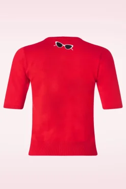 Banned Retro Summer Lovin' Cardigan In Rood>Vrouwen Truitjes