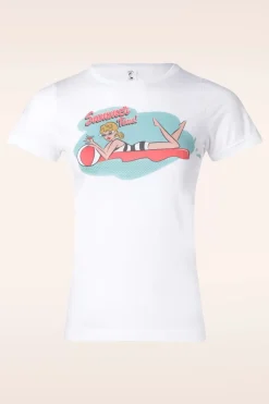 PinRock Summer Time Tee In Wit>Vrouwen T-Shirts