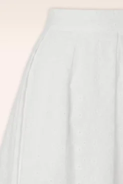 King Louie Suzette Rosa Broderie Anglaise Rok Met Plooien In Wit><noscript><img width=