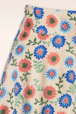 Banned Retro Sweet Floral Swing Rok In Creme><noscript><img width=