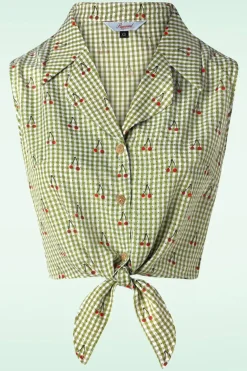 Banned Retro Sweet Pea Blouse In Groen>Vrouwen Blouses
