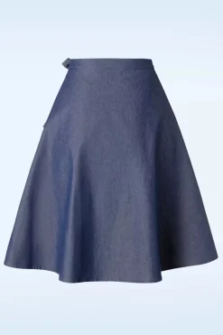 Banned Retro Sweet Sail Wrap Swingrok In Denimblauw><noscript><img width=