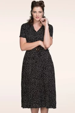 Banned Retro Swingjurk Met Stippen In Zwart>Vrouwen Swing Jurken