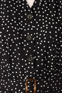 Banned Retro Swingjurk Met Stippen In Zwart><noscript><img width=