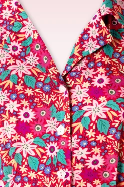 Banned Retro Tea Party Jurk In Rood En Multi><noscript><img width=