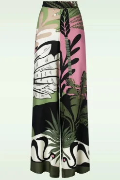 Smashed Lemon Terri Broek Met Wijde Pijpen In Multi>Vrouwen Broeken