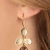 Very Cherry The Clover Oorbellen In Goud En Rookkwarts>Vrouwen Sieraden