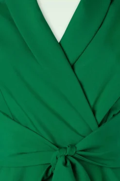 Vintage Diva The Emma Swing Jurk In Smaragdgroen><noscript><img width=