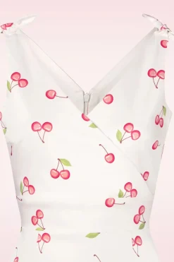 Glamour Bunny The Harper Penciljurk Met Kersenprint In Wit><noscript><img width=