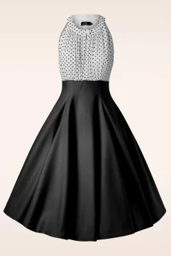 Vintage Diva The Maria Grazia Swing Jurk In Zwart En Wit><noscript><img width=