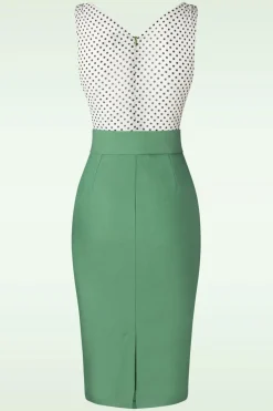 Glamour Bunny The Roslyn Pencil Jurk In Levendig Saliegroen><noscript><img width=