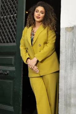 King Louie Tina Simonet Blazer In Sulphur Geel><noscript><img width=