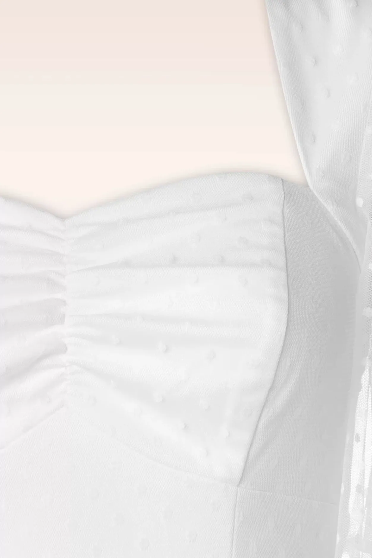 Topvintage Boutique Collection Topvintage Exclusive ~ Holly Bridal Swing Jurk In Wit>Vrouwen Swing Jurken