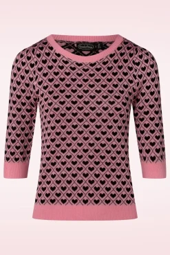 Vixen Trui Met Hartpatroon In Roze>Vrouwen Truitjes