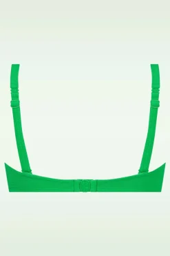 TC Beach Twisted Bikinitop In Bright Green Relief><noscript><img width=