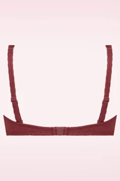 TC Beach Twisted Bikinitop In Donkerrood>Vrouwen Bikini's