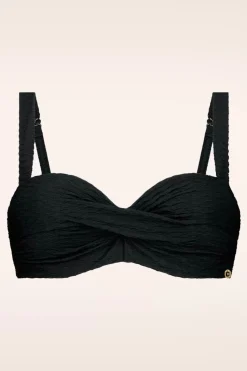 TC Beach Twisted Bikinitop In Zwart Snake>Vrouwen Bikini's