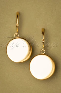 Urban Hippies Vergulde Oorbellen Met Gedroogde Bloemen In Rood>Vrouwen Sieraden