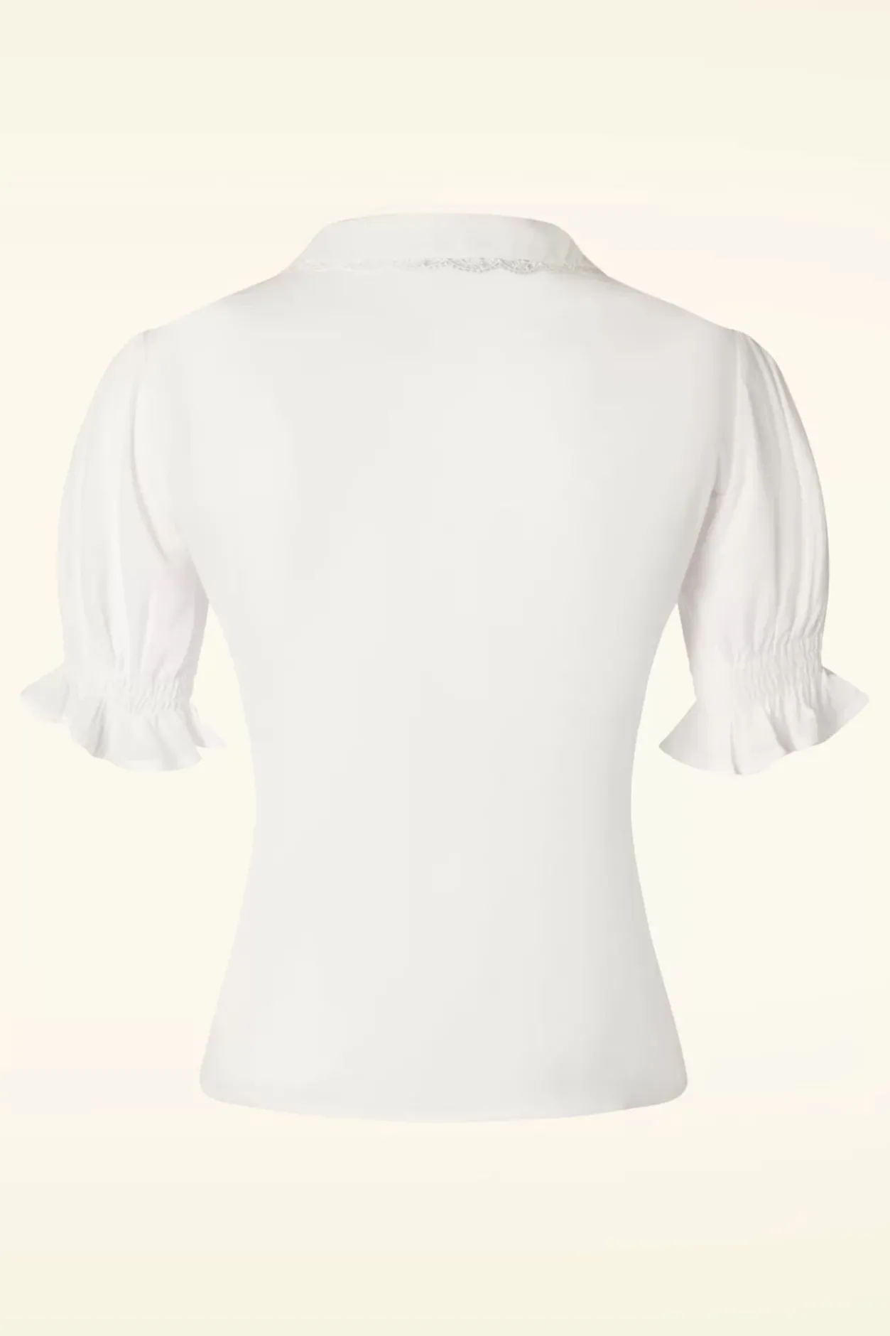 Vixen Vintage Geborduurde Bloemenblouse In Wit>Vrouwen Blouses