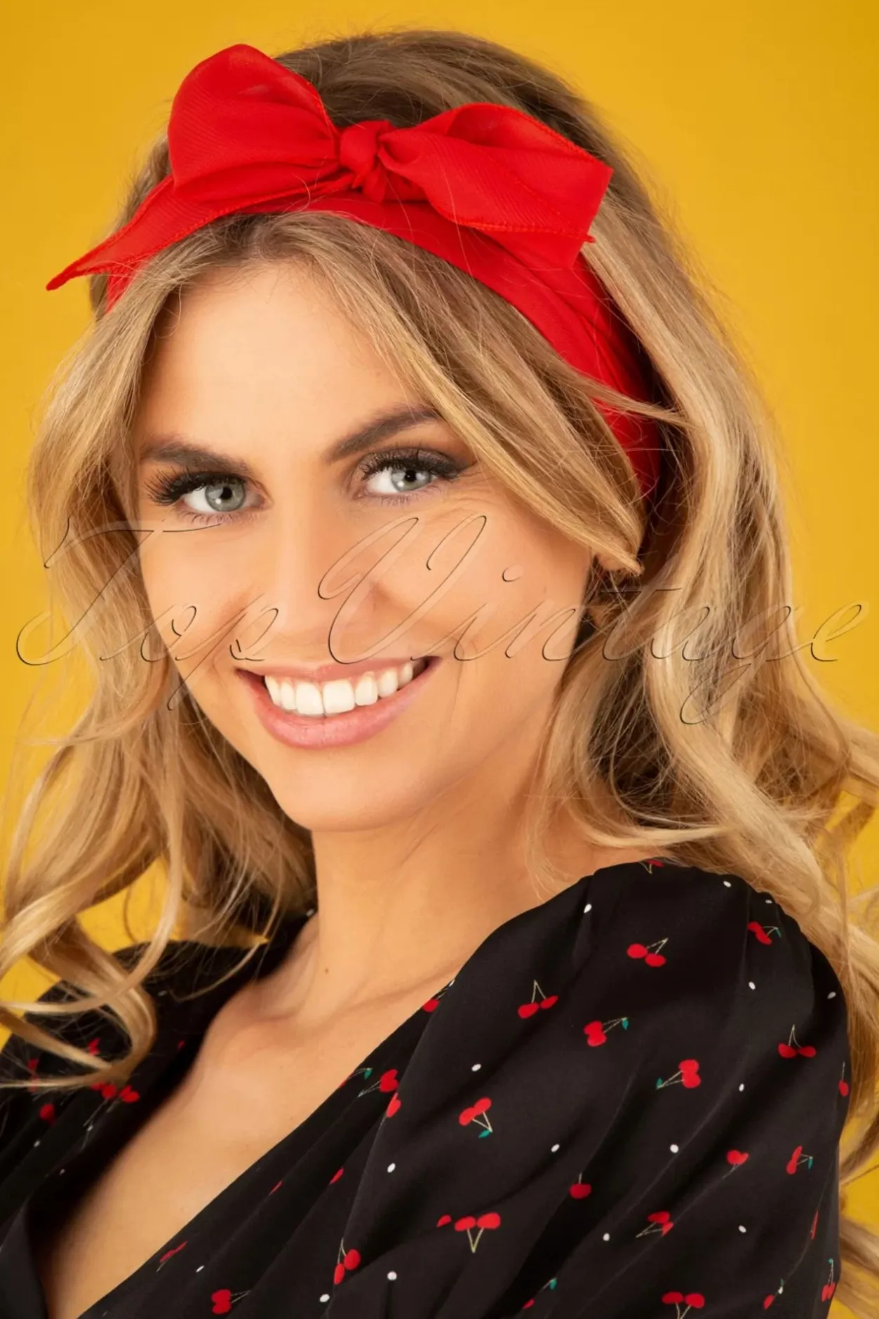 ZaZoo Vintage Retro Haarsjaal In Rood>Vrouwen Haaraccessoires