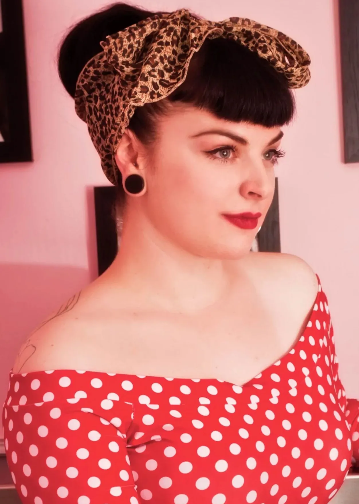 ZaZoo Vintage Retro Haarsjaal In Luipaardprint>Vrouwen Haaraccessoires