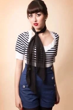 ZaZoo Vintage Retro Haarsjaal In Zwart>Vrouwen Haaraccessoires