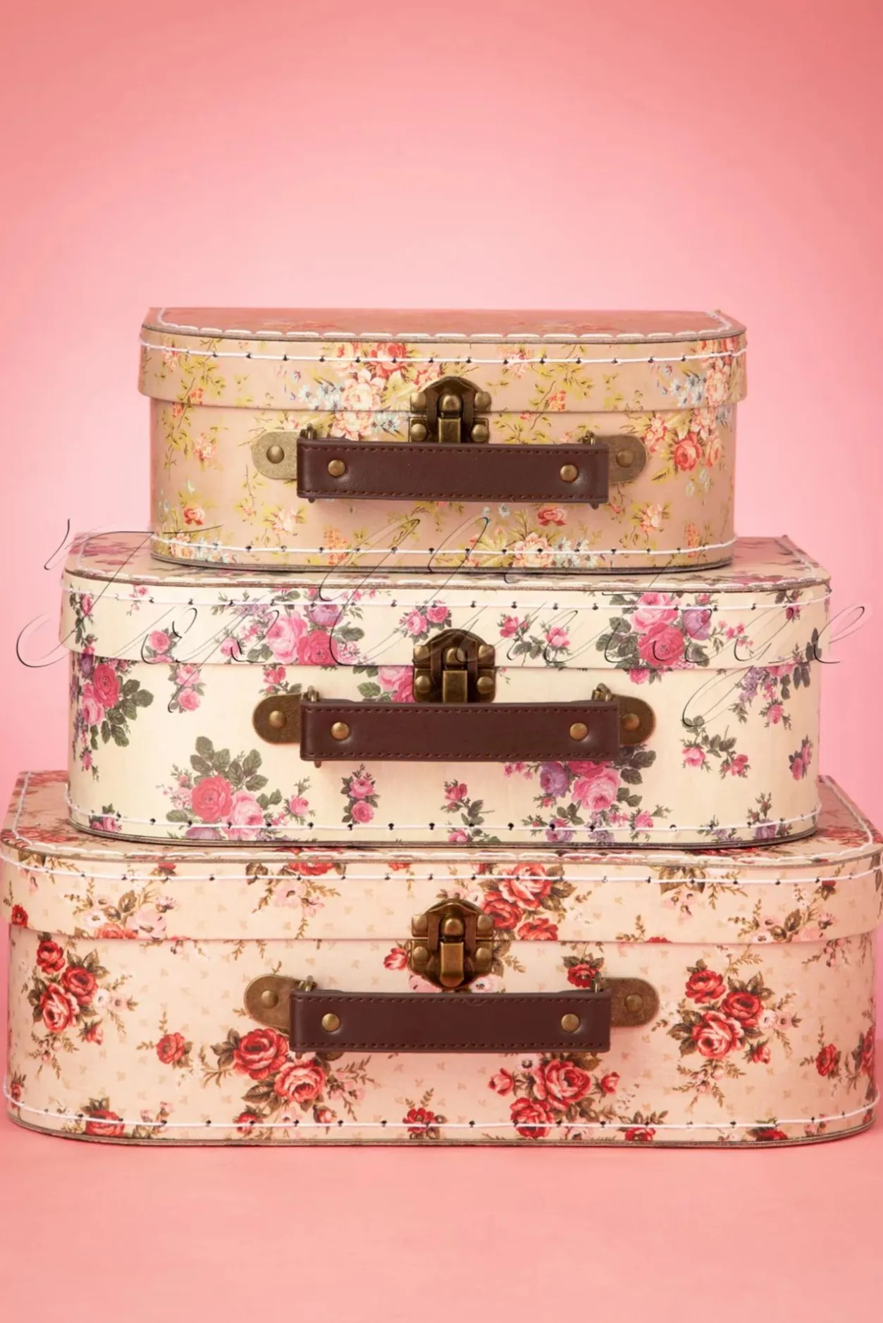 Sass & Belle Vintage Rose Kofferset>Vrouwen Home & Lifestyle