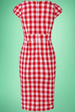 Glamour Bunny Virginia Penciljurk In Rood En Wit Gingham><noscript><img width=