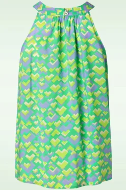 King Louie Virna Cocktail Top In Simply Groen><noscript><img width=