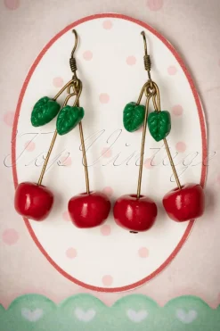 Sweet Cherry Zoete Sprankelende Kersen Oorbellen In Rood>Vrouwen Sieraden